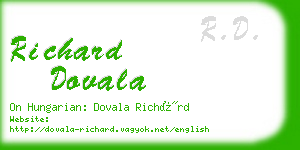 richard dovala business card